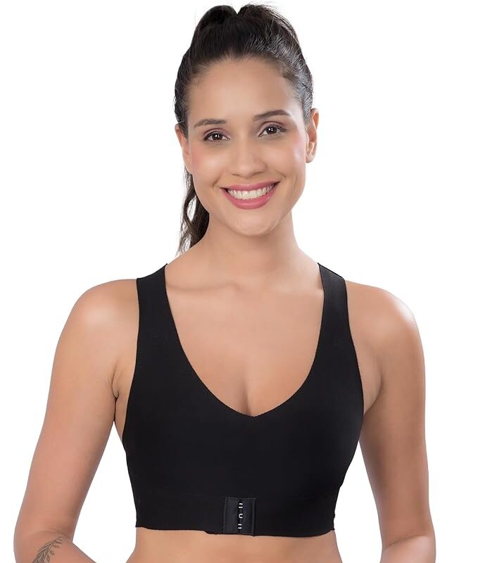 Tweens Invisi-Fit Cotton Bonded Seamless Non-Padded Invisi-Gym Bra | Full Coverage | Elastic-Free Comfort | Wire-Free | Elastic-Free | B-C-D Cup Sizes | Pack of 1|